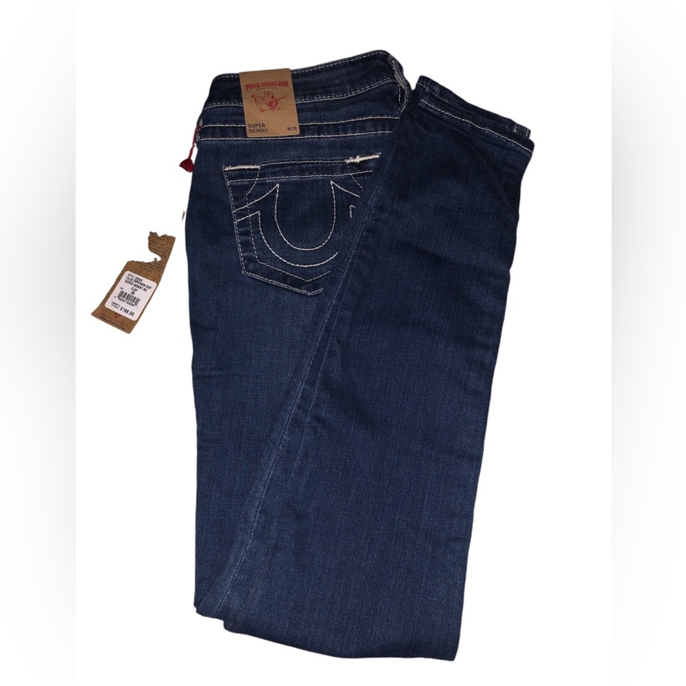 NWT True Religion Women's Jeans Size 28 Super skinny no flap Style 20003 $199